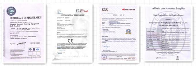 化学工業の江蘇の ruiyuian 証明書のための産業電気横の熱ホット オイルのヒーター